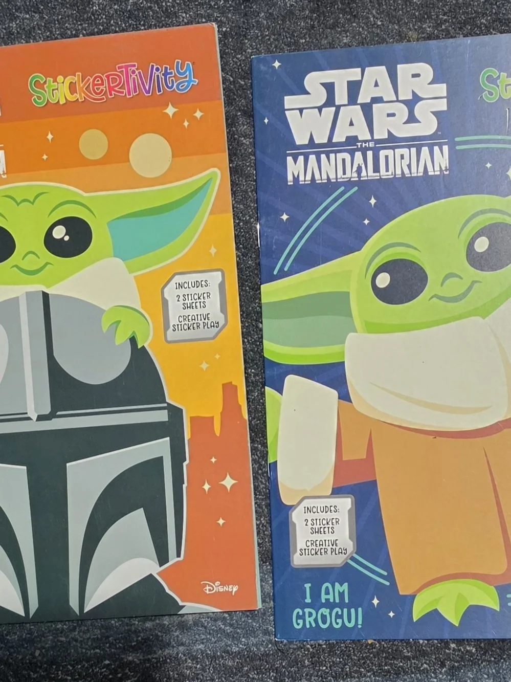 💥5 New Star Wars The Mandalorian Grogu Sticker Activity Pack - Green